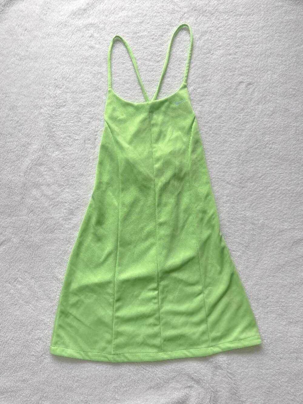 Nike Lime Green Strappy Back Dress Women’s Small Spaghetti Strap Athleisure - Picture 2 of 7